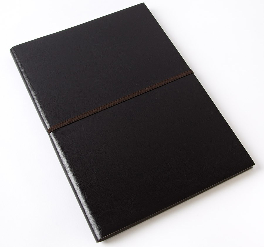 moderno black leather journal