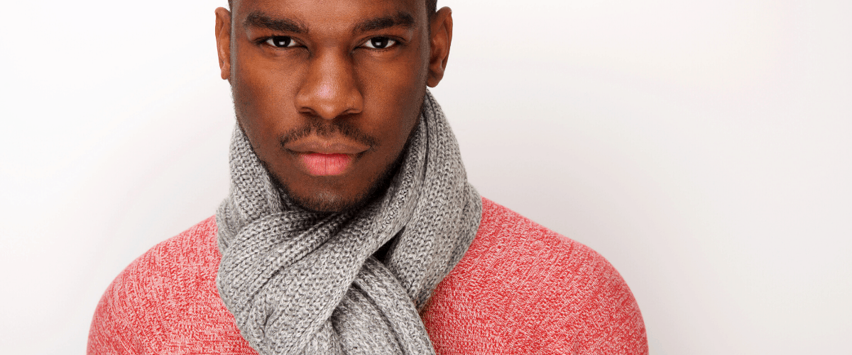 black man is scarf