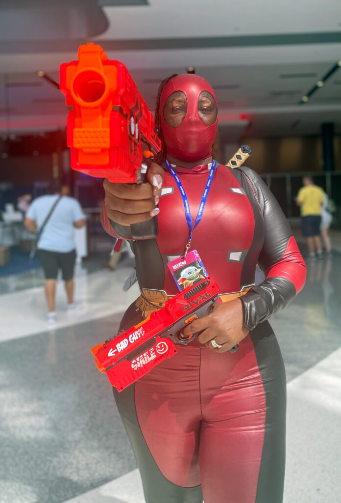 Deadpool black cosplayer at Comicpalooza