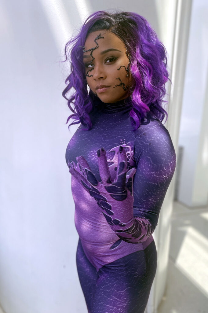 Mystique from X-men Black Cosplayer at Comicpalooza