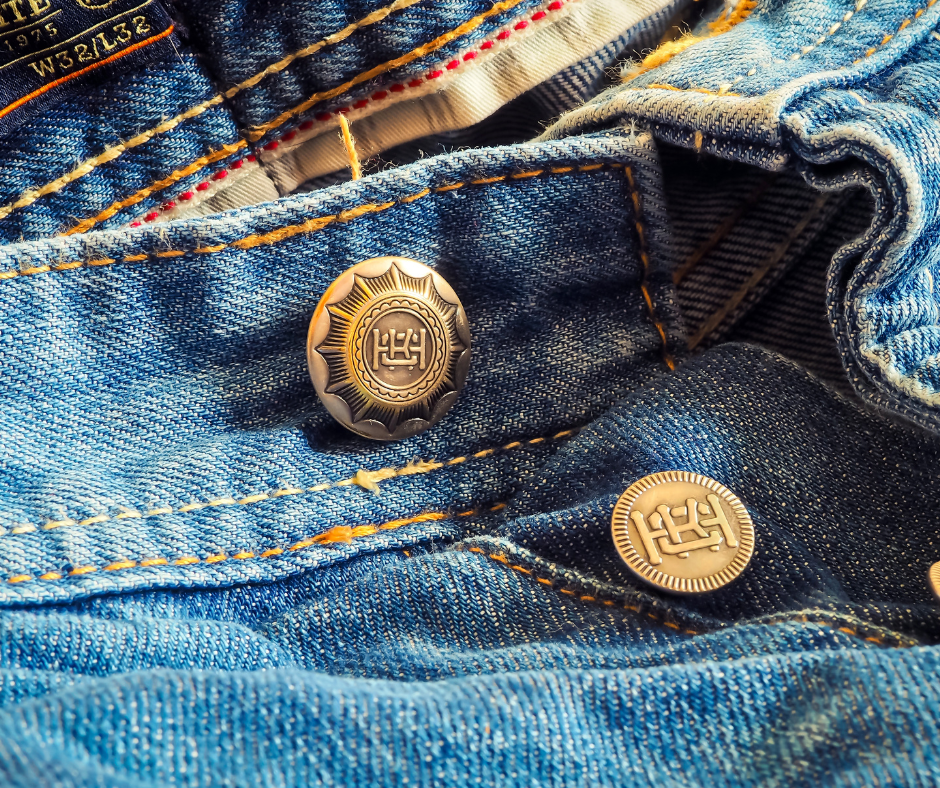 button on jeans